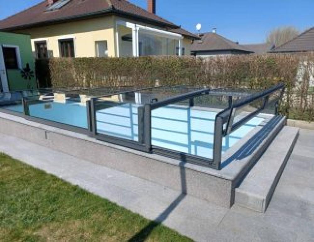 Poolüberdachung Nevada plus, hohe Ausführung